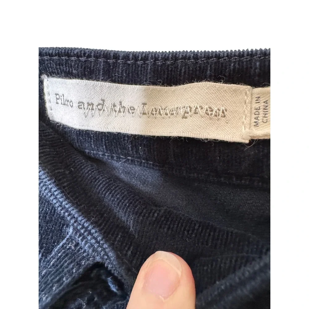 Pilcro and the Letterpress‎ Black Corduroy High Rise Skinny Pants Womens 26
